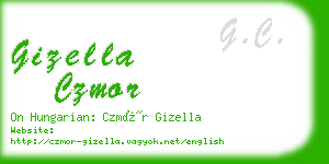 gizella czmor business card